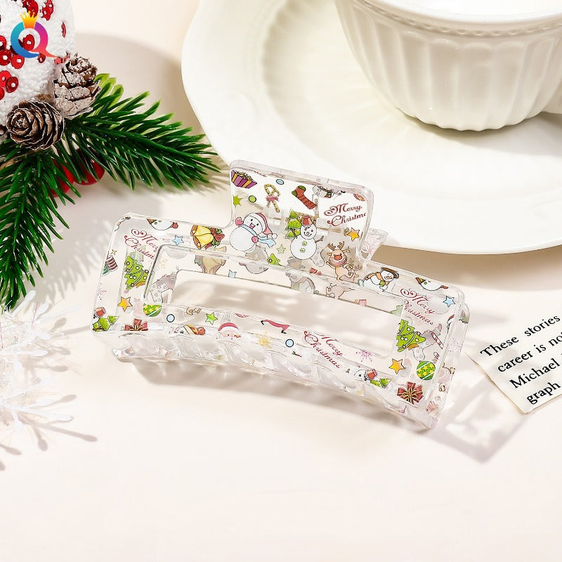 Wholesale Christmas Cute Sweet Print Shark Hair Clips